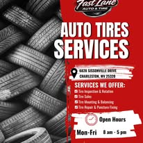 Fast Lane Auto & Tire services flyer